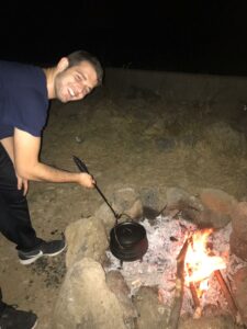 Andrew Carlins Bonfire at the beach on Birthright Israel Excel